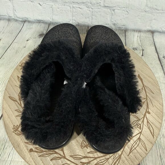 Alegria Meri Ankle Boots Women Size 7.5-8 US 38 EU Black Floral Shearling Shoes - Picture 12 of 12